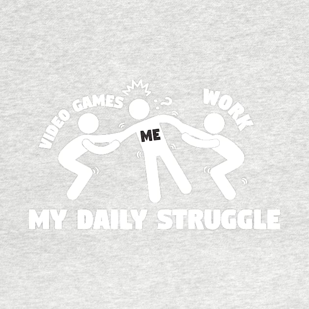 my daily struggle with video games&work by CurlyDesigns